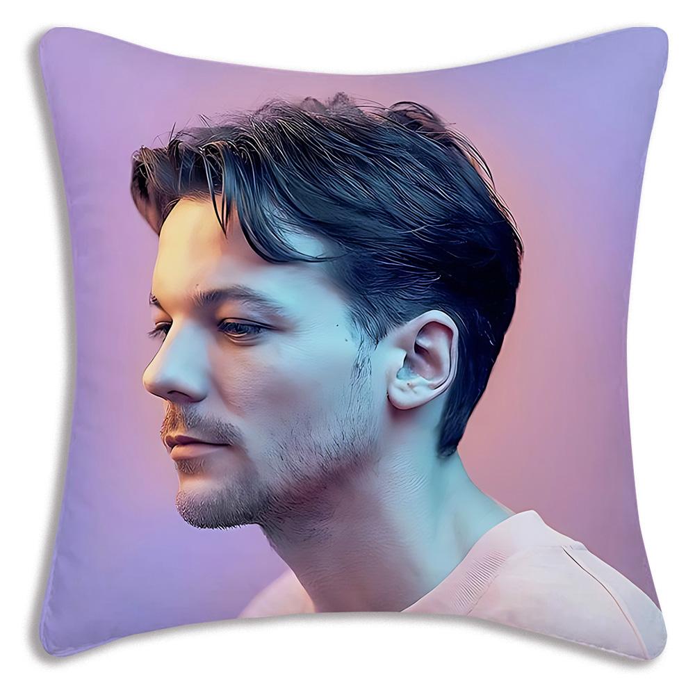L-Louis Hot Singer T-Tomlinsons Pillow Covers Cartoon Sofa Decorative Home Double-Sided Printing Short Plush Cute Cushion Cover