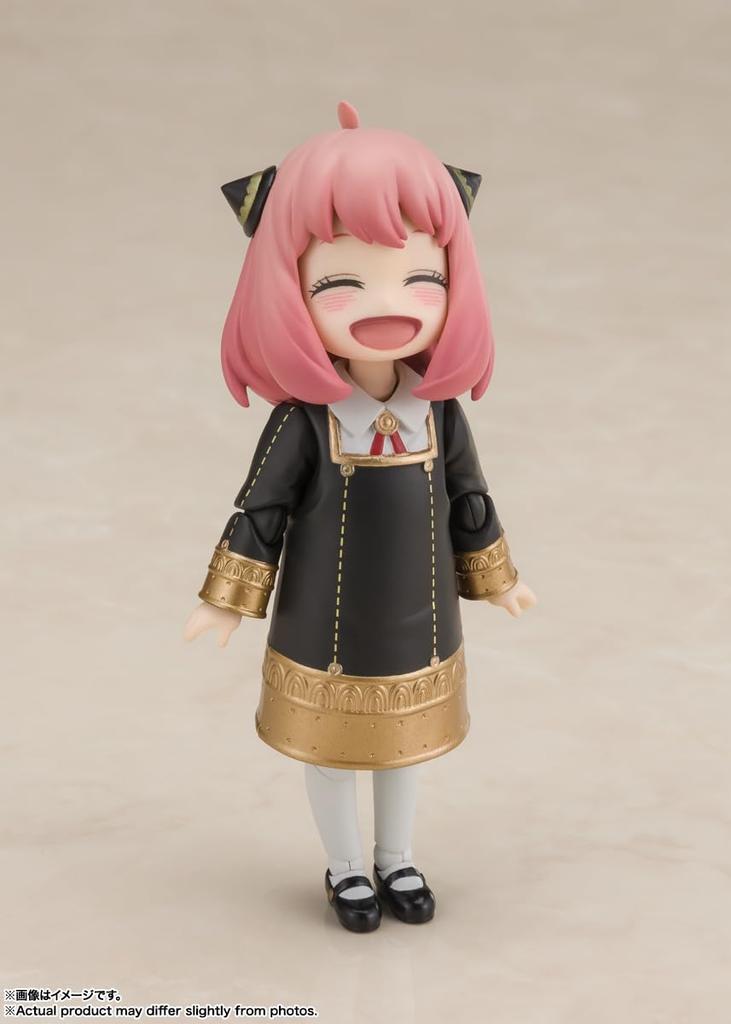 TAMASHII NATIONS Anya Forger 80mm malovaná pohyblivá figurka SHFiguarts SPY×FAMILY -Verze Seifuku- Přibl.. ABS a PVC