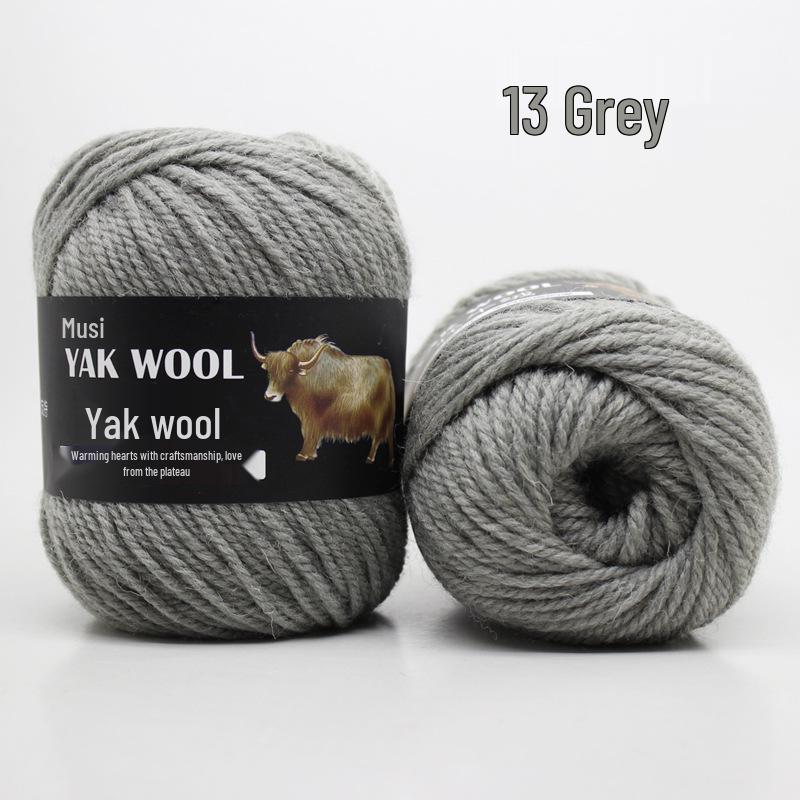 Hand-Knitted Medium-Thick Yak Wool Yarn for Scarves, Hats, Coats, Vests, and Sweaters