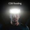 Super Bright COB Fishing Headlamp Portable Work Light Outdoor Searchlight with COB Extra Large Floodlight and Lightweight Design