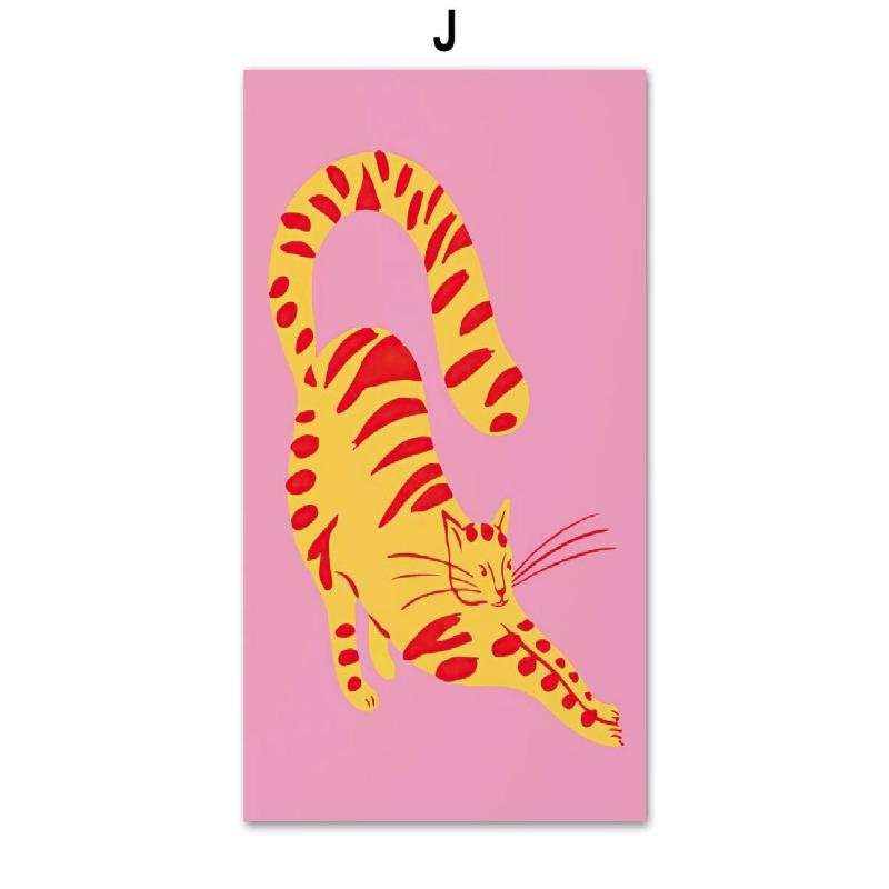 Nordic Abstract Wall Art Canvas  Pink Matisse Picasso Coral Bauhaus Design Poster for Living Room Decor Modern Home Decor Print