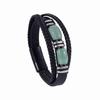Multi Layer Leather Cord Tiger Eye Stone Bracelet Magnetic Clasp Men's Jewelry