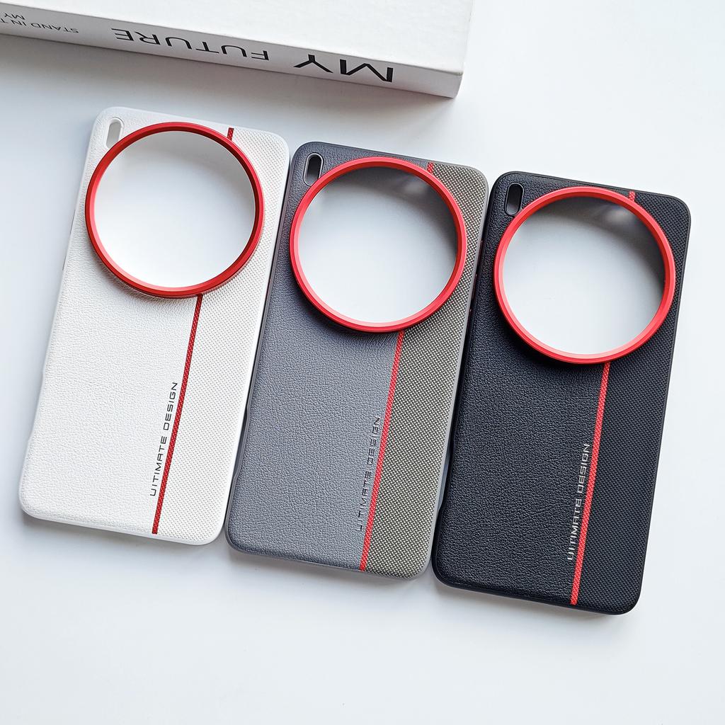 For VIVO X200 Ultra X200 Pro Mini Case Fashion PU Leather Metal Lens Frame Protective Back Cover Case For VIVO X200S Phone Shell