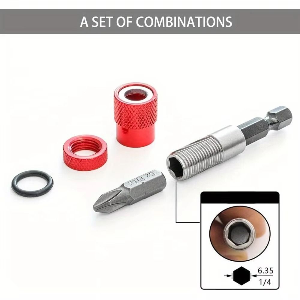 Adjustable Screwdriver Bit Holder Steel with Magnetic Bit Extension Bar with Phillips Screwdriver Bits Hex Shank