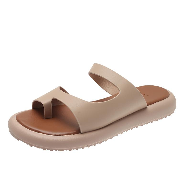 

2024 Лето Новые Корейские Тапочки На Толстой Подошве Для Женщин Уличная Повседневная Женская Обувь Винтаж Римская Пляжная Обувь Zapatos De Mujer 39 хаки