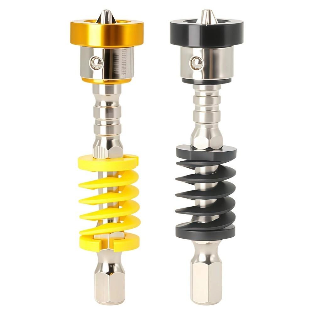 2/5Pcs Magnetic Spring-Loaded Screwdriver Bits Screw Holder for Drill Plasterboard Work