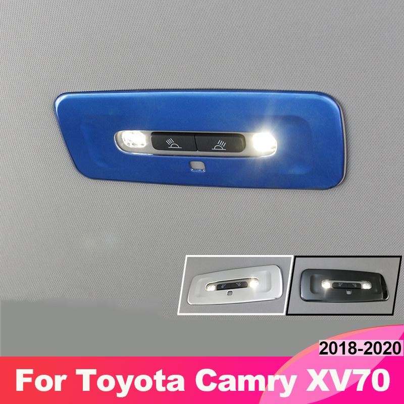 Car Rear Roof Reading Light Lamp Trim Cover Interior Decoration for Toyota Camry XV70 2018 Accessories