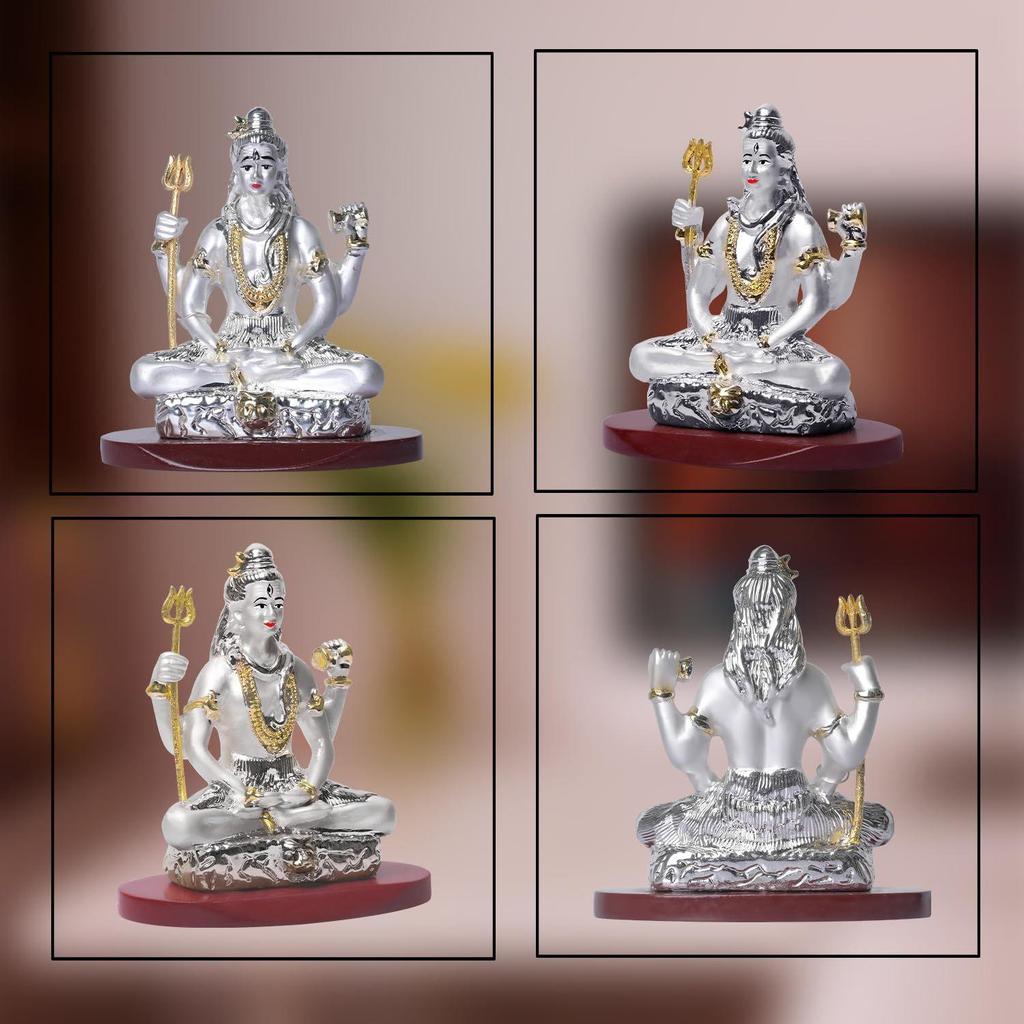 Shiva-Statue für Auto-Armaturenbrett, Wohnaccessoire, Puja | Religiöse Statue für Frieden und Wohlstand | Luxusskulpturen