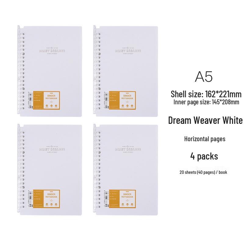 Thin Click-Action Ultra-Thin Detachable Spiral Notebook for Students - A5/B5