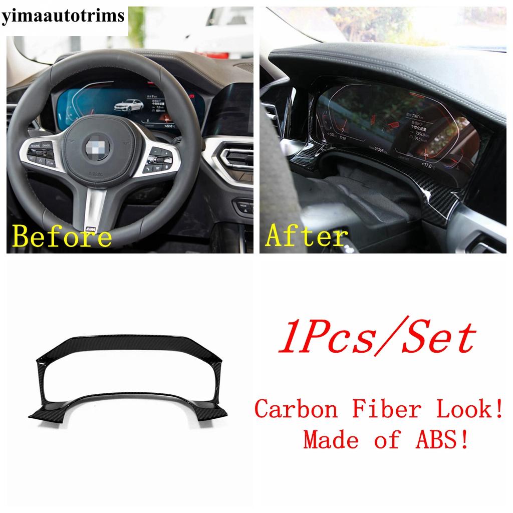Head Lamp Handle Bowl Dashboard Gear Box Panel Cover Kit Trim ABS Carbon Fiber Look Accessories For BMW 3 Series G20  - 2024