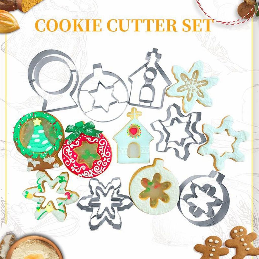 Pastry DIY Stainless Steel Kitchen Cookie Cutters Set Biscuit Mold Christmas Decor Baking Tools