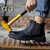 Waterproof Leather Work Safety Shoes,Labor Shoes With Steel Toe Smash-proof,Men Working Shoes Non-slip Lightweight Safety Boots