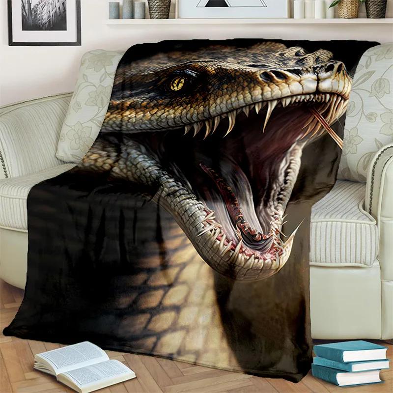 Gothic Snake Serpent Python Viper Blanket,Soft Throw Blanket for Home Bedroom Bed Sofa Picnic Travel Office Cover Blanket Kids