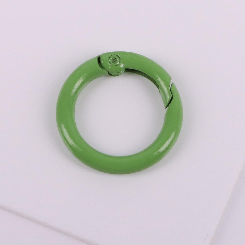 24mm Candy Color Round Metal Keychain - Handmade Spray Painted DIY Jewelry Accessory, Available In Multiple Colors