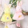Handmade Rabbit Doll Pendant Plush Happy Easter Decoration  Party Favors
