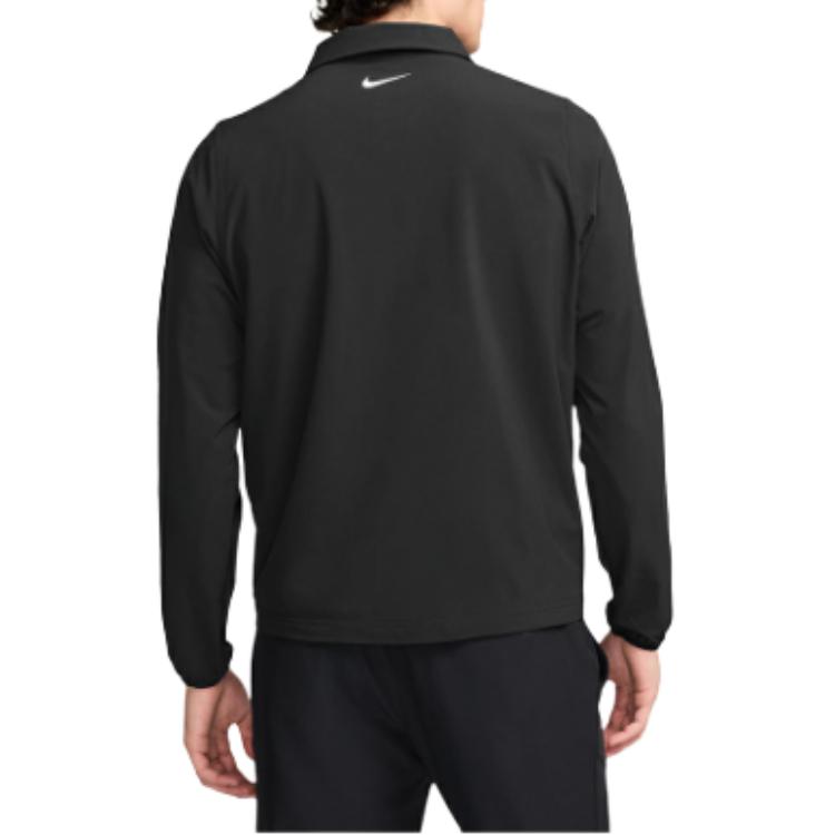 Nike Solid Color Zip Collar Long Sleeve Waterproof Jacket Men Jackets Black FQ0462-010