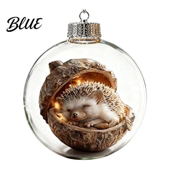 Decorative Holiday Tree Hanging Ball Ornament Light‑Up Christmas Story Baubles Glowing Mini Animals Ornament
