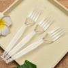 Disposable Plastic Forks, Large, Individually Wrapped with Tissue (100 Count)