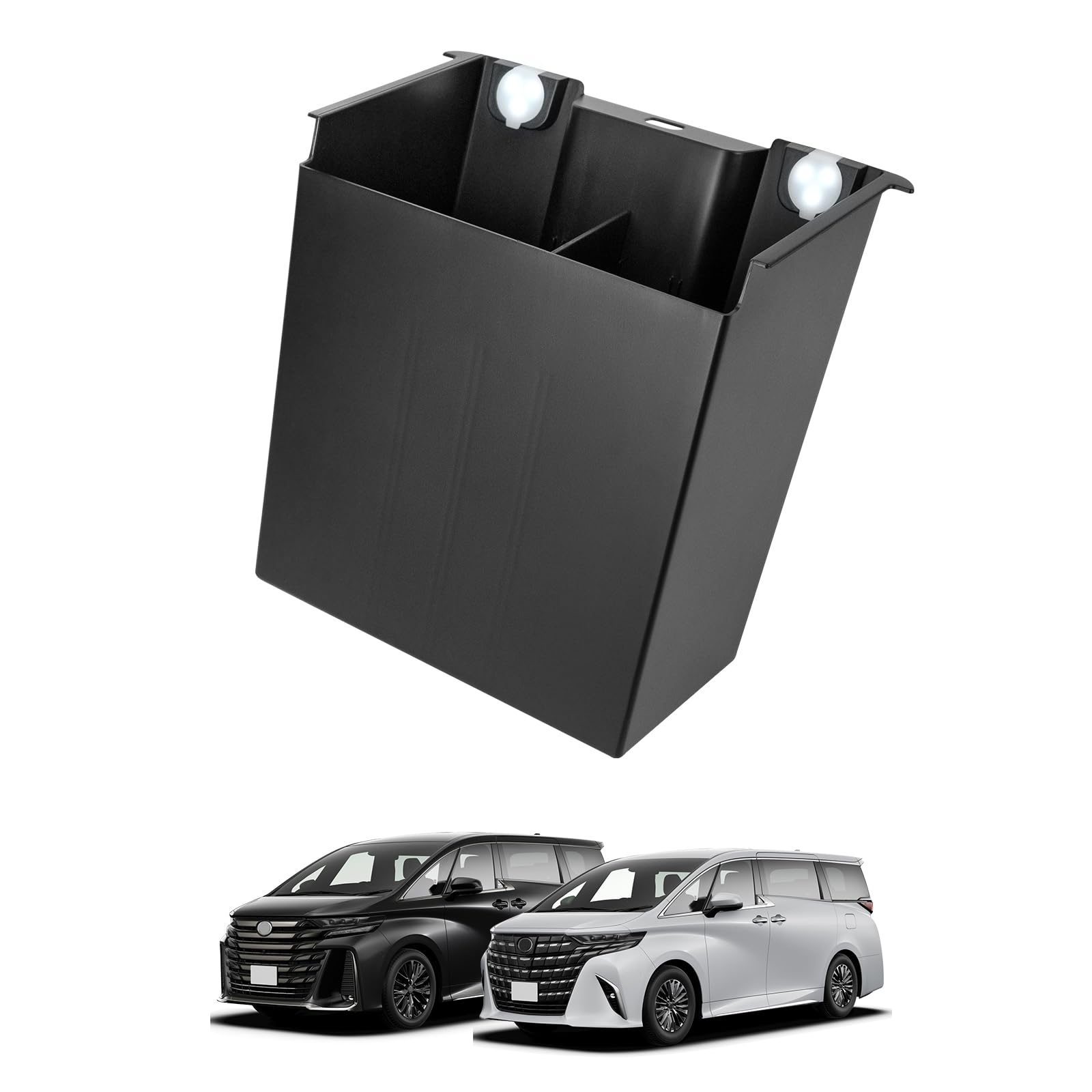 

TELLIKA Rear Air Vent Box with LED Light for Alphard 40 Series and Vellfire 40 Series Console Rear End Washable Trash Easy Designed for June 2023
