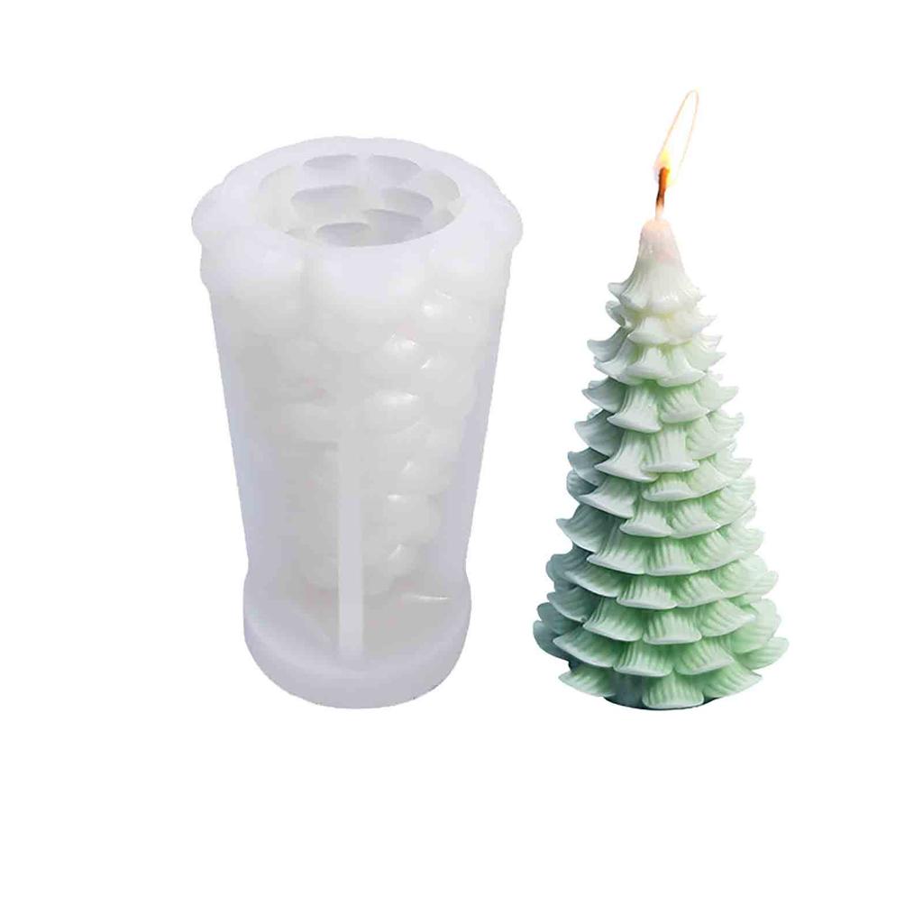 Weihnachtsbaum Duftkerze Gipsform für DIY Basteln Heimdekoration Kerzenherstellung Silikonform für Harz Seife Ton