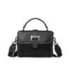 Aidrani 2025 Commuter Litchi Grain High-end Small Shoulder Bag Leather Women's Shoulder Handbag Buckle Black Small Square Bag