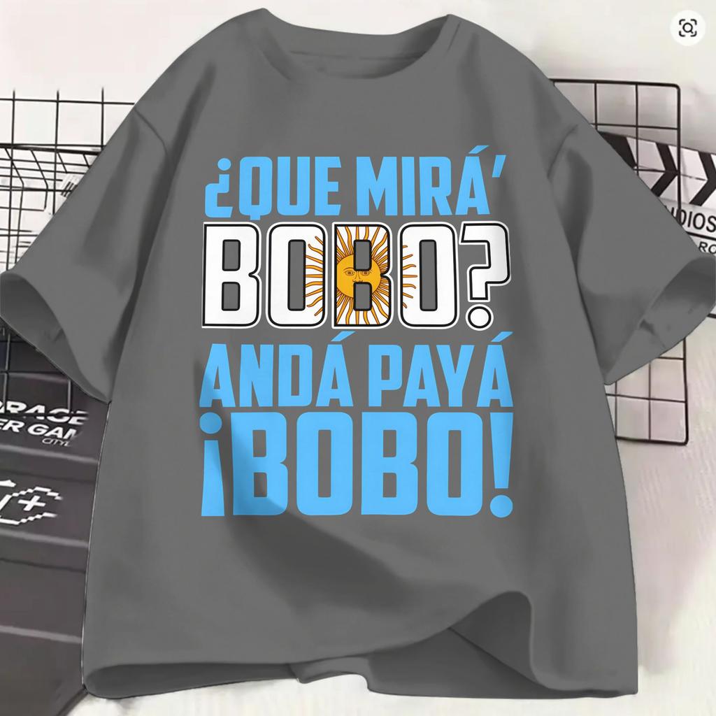 Que Miras Bobo T-shirt Unisex Meme Unica Cotone Maglietta Girocollo Manica Corta T-shirt Abbigliamento Estivo