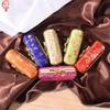 1pc Flower Jacquard Lipstick Case Single Jewellery Box Lip Gloss Storage Case Cosmetic Bags With Mirror Women Makeup Storage Box