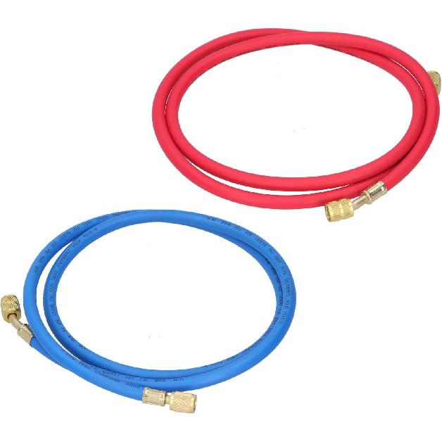 2Pcs Refrigerant Charging Hose, AC Charging Hoses Tube, Fluoride Adding Tube for Air Conditioner Outside Unit Repair Tool (R410 special 1.5 meters)