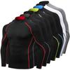 Men's High Neck Performance Long Sleeve Sports Shirt - Stretch, Breathable, Stand-Up Collar for Running & Basketball