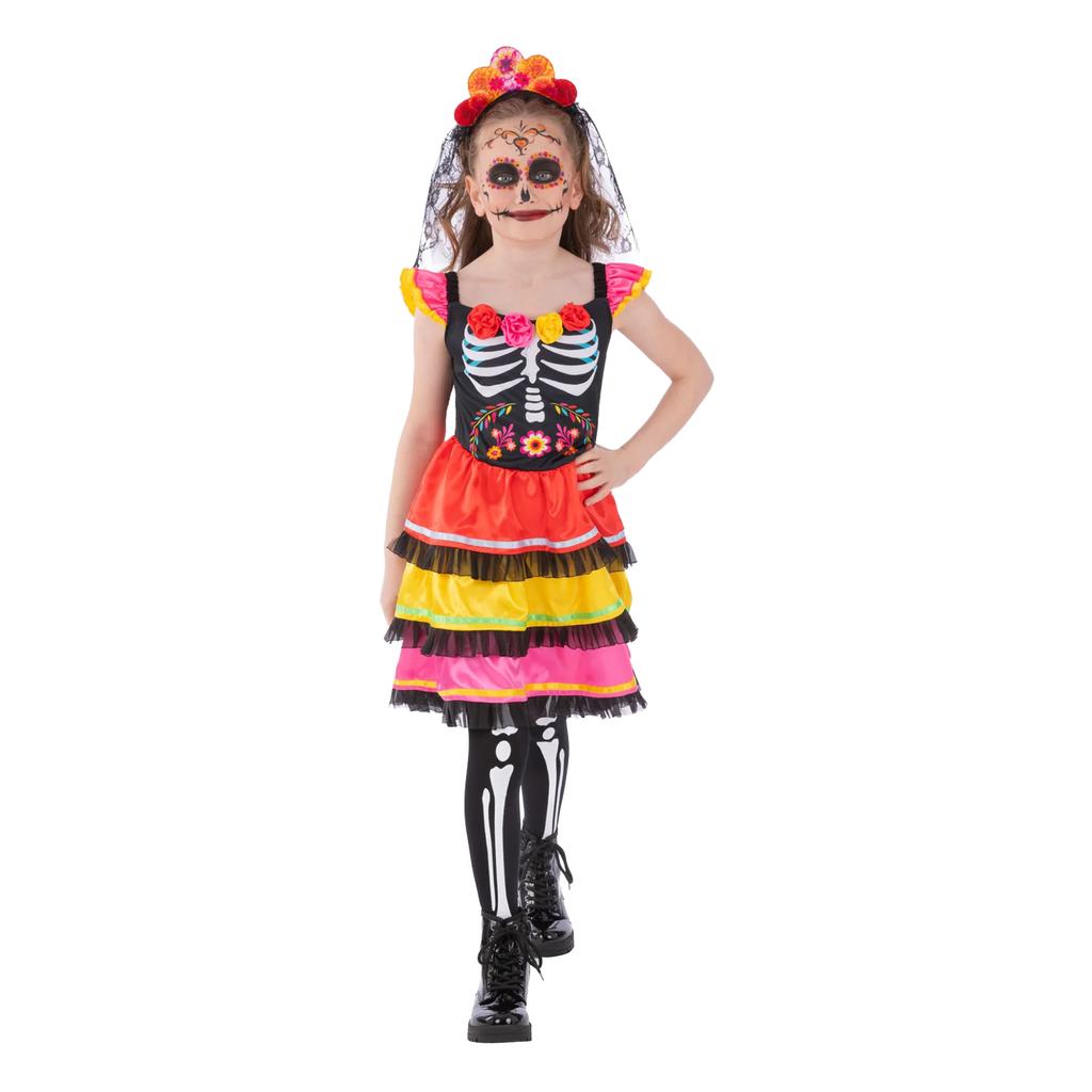 Smiffys Childrens/Kids Fiesta Day Of The Dead Costume