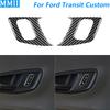 For Ford Transit Custom V363 2024 2025 Carbon Fiber Inner Door Lock Button Switch Panel Cover Decorative Car Accessories Sticker