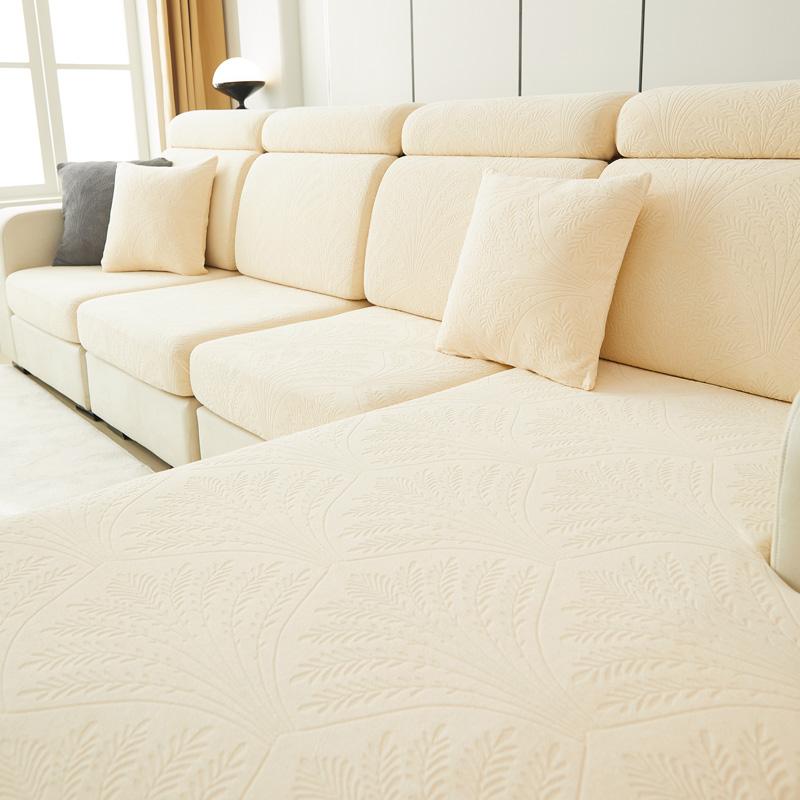 

Thickened Jacquard Sofa Seat Covers Stretchable Sofa Covers Modular Sofa Cover Set Spandex Dust-Proof Home Decor Backrest Cover S бежевый