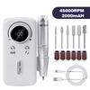 Professional Nail Drill Electric Nail File Manicure Pedicure Kit 45000RPM Portable with 6 Drill Bits for Salon and Home Use