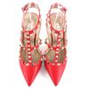 Great Valentino Garavani Pumps Rockstud Pointed Toe Red Leather Women 36 Used