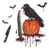Halloween Crow Pumpkin Blood Print Bedroom Living Room Home Decoration Wall Stickers Self-adhesive