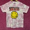 Nirvana Nevermind Smiley Face Tiedye Grunge Tshirt