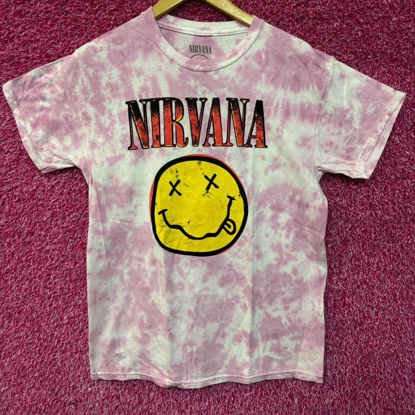 Футболка Nirvana Nevermind Smiley Face тай-дай гранж S