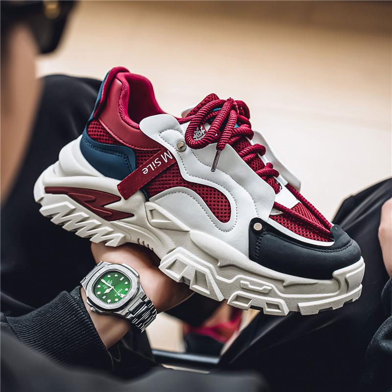 Men's shoes summer breathable 2025 new high-end casual dad men's height increase Xiaobai casual sports trendy shoes