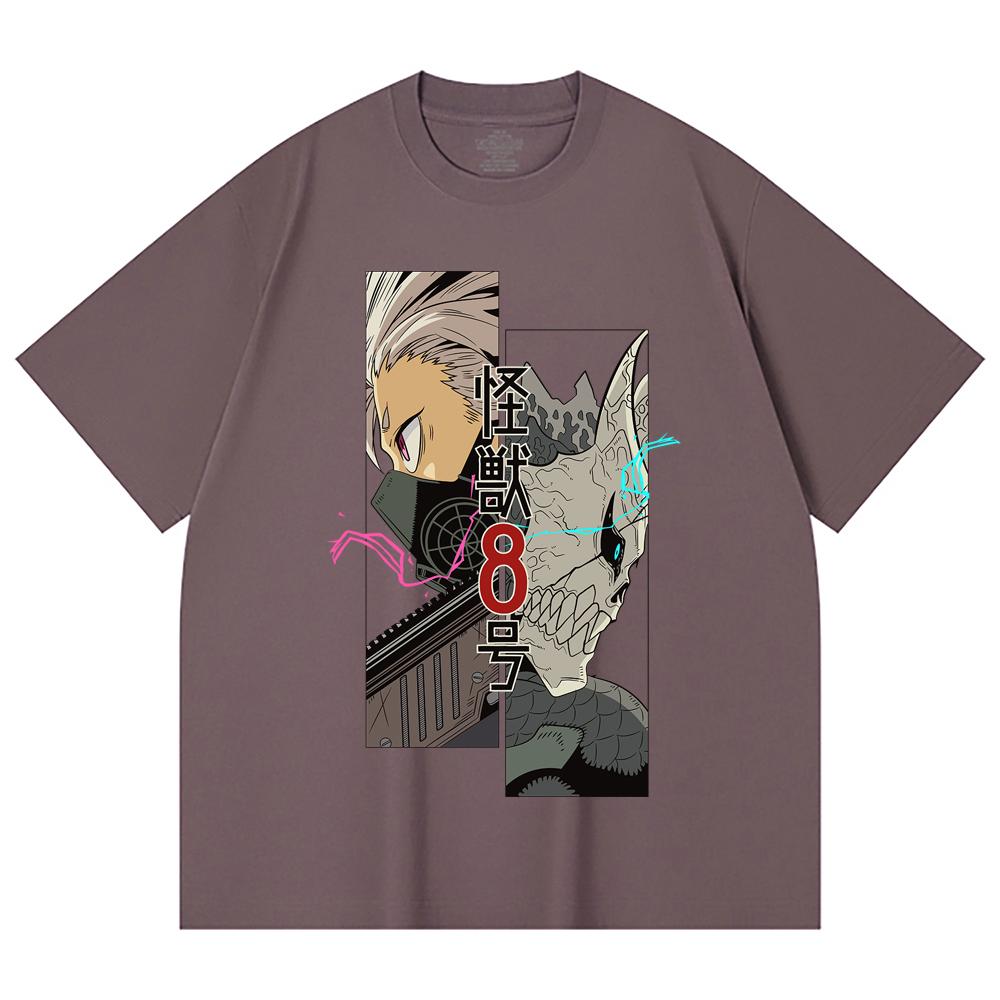 230 Gsm 100% Cotton Kaiju No 8 V17 Print Unisex Heavy Cotton T Shirt