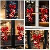 Holiday Window Decorations Static Glass Sticker Pattern Print Bow Christmas Theme Removable Film Electrostatic PVC for Home And Store Doors