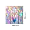 Floral Pattern Static Window Stickers Glass Block Design Decorative Sticker  Home Decoration