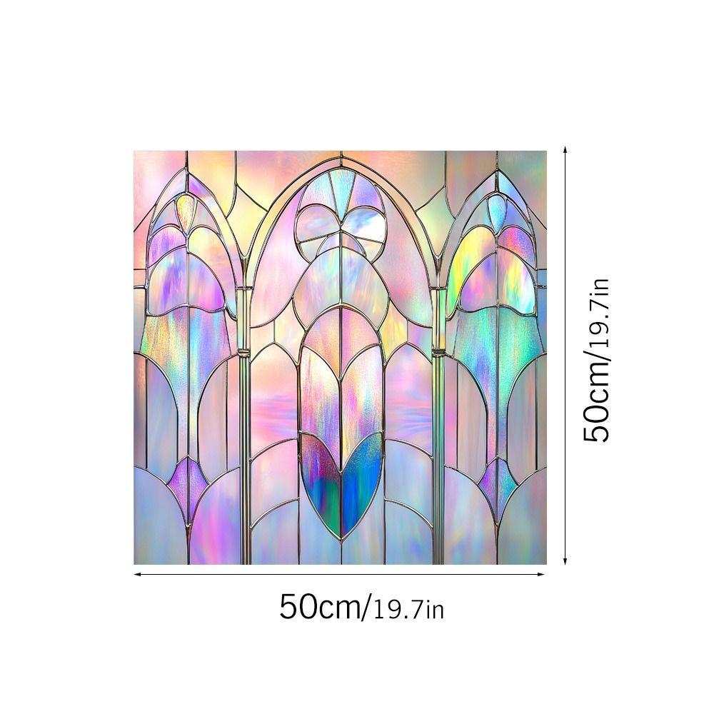 Floral Pattern Static Window Stickers Glass Block Design Decorative Sticker  Home Decoration