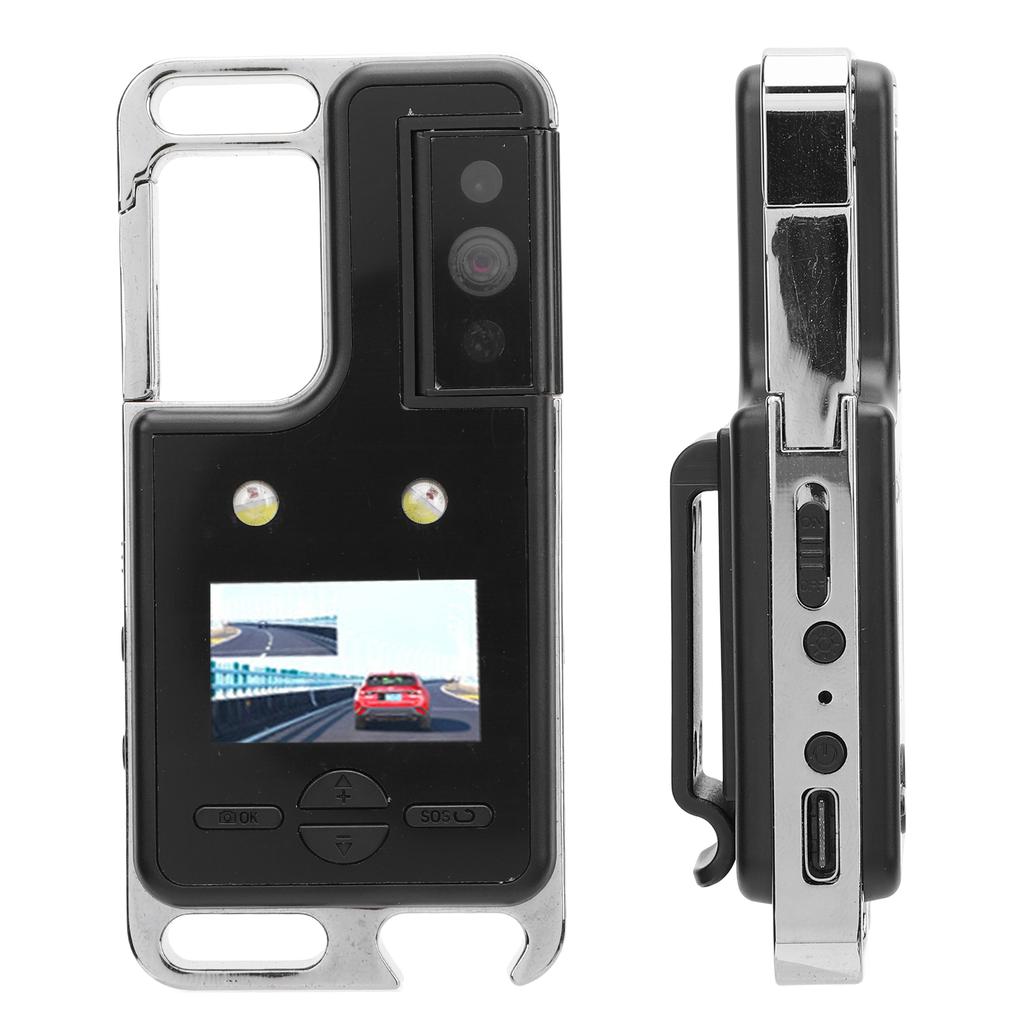 2K Camera 180 Degree Rotatable Lens 1.14 Inch Screen Back Clip Outdoor Cycling Video Recorder with 3