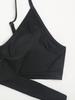 Push Up Bikini Vintage Women Swimsuit Female Swimwear High Waist Bikinis Set Black Cross Swimming Suits Biquini Bathing Suit