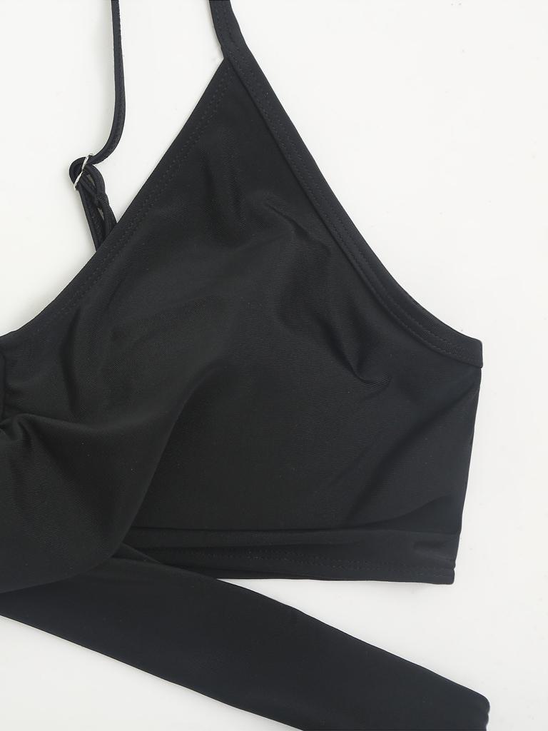 Push Up Bikini Vintage Women Swimsuit Female Swimwear High Waist Bikinis Set Black Cross Swimming Suits Biquini Bathing Suit