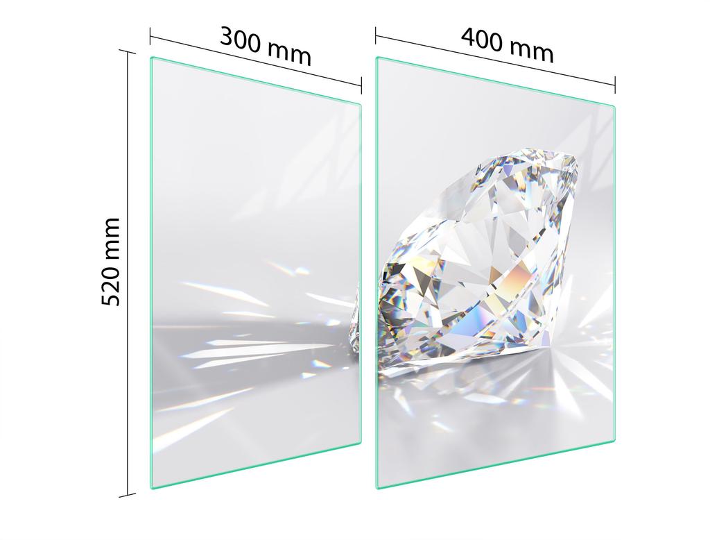 SZKLANA PŁYTA OCHRONNA NA KUCHENKĘ 70x52 DIAMENT