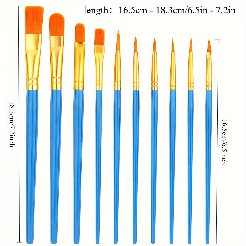 1set, Artist Paint Brush Set - Nylon Fur, for Acrylic, Oil Painting, Watercolor, Face, Nail, Detail Painting and Rock Painting.