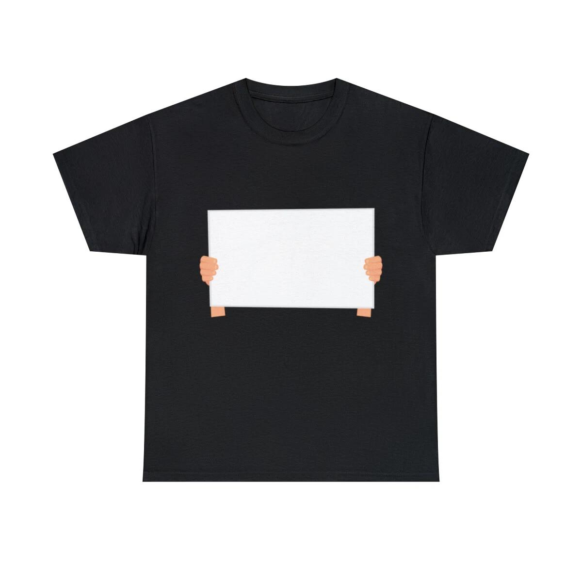 China Protest Solidarity Blank Sign Graphic Tee Shirt, S-5XL S