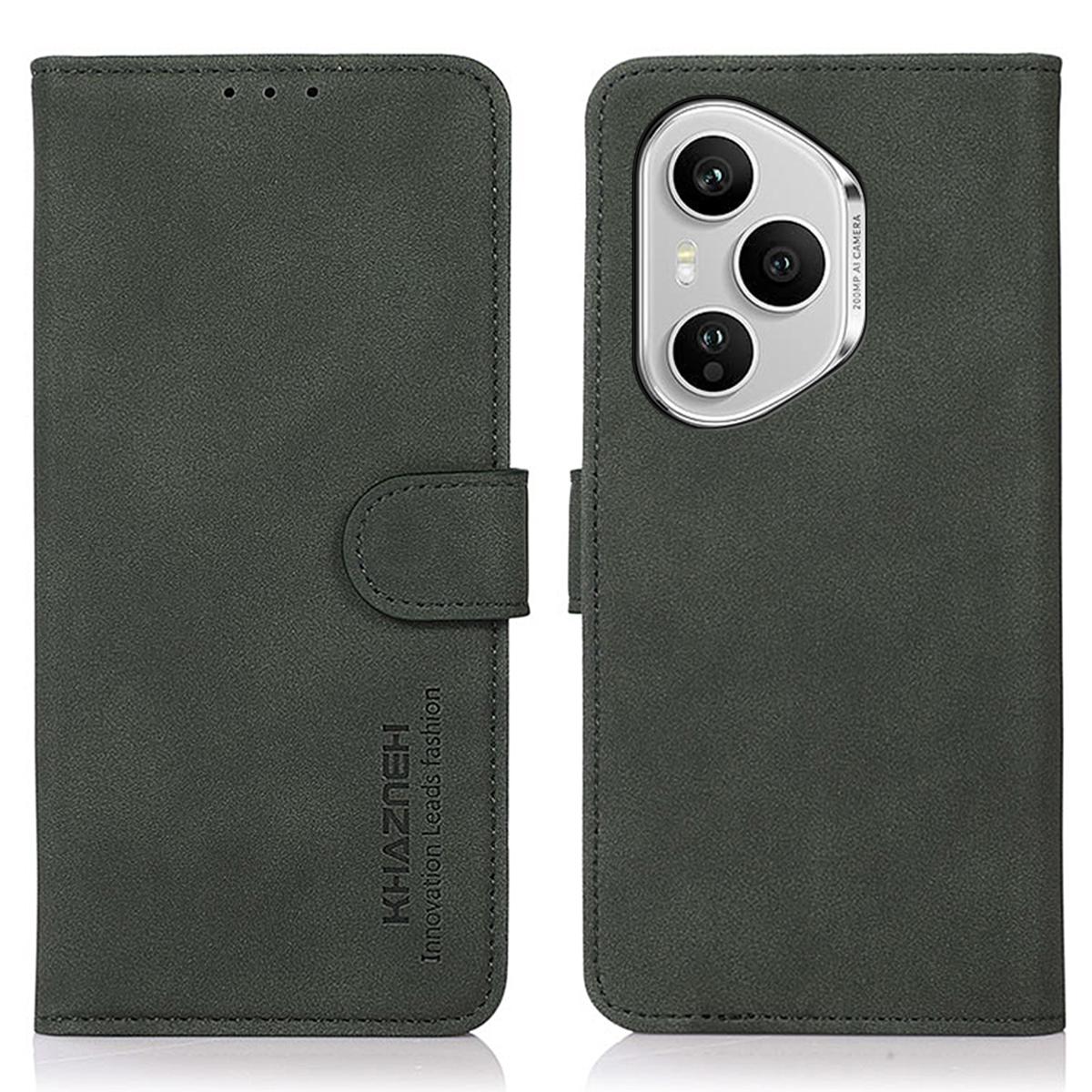 

KHAZNEH For Honor 400 Pro 5G (Global) Case PU Leather Wallet Stand Phone Cover Green