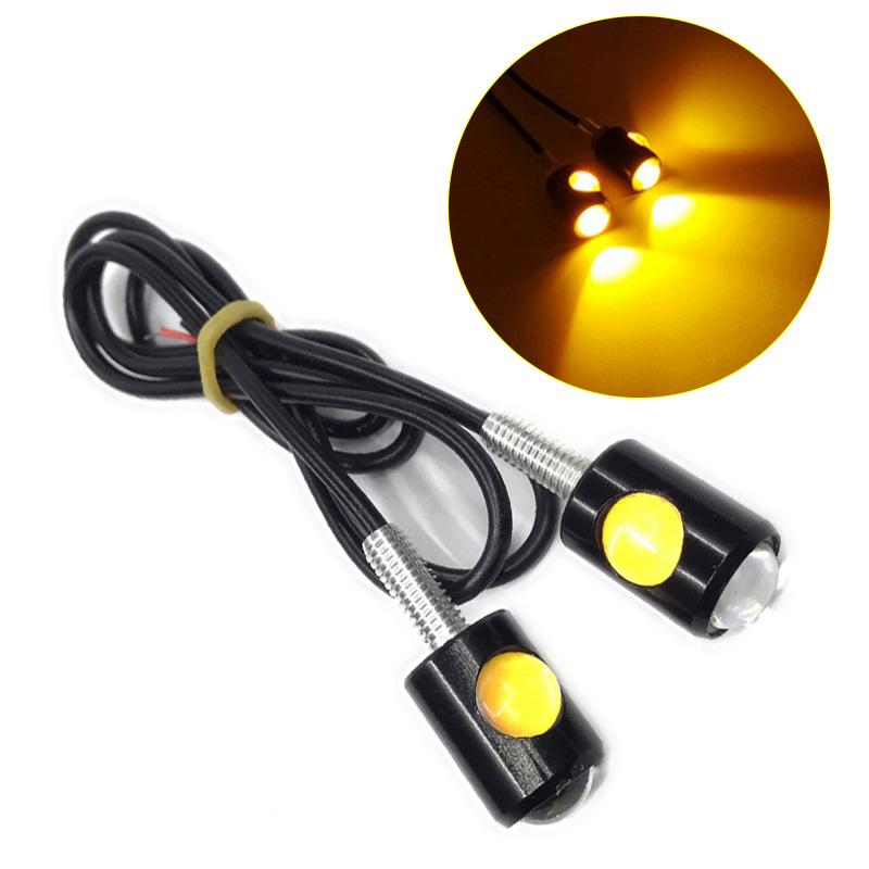 

2 шт. Мотоциклетный сигнал поворота Мотоциклетные индикаторы номерного знака Универсальный указатель поворота Супер яркий микро светодиод для мотоцикла чёрный